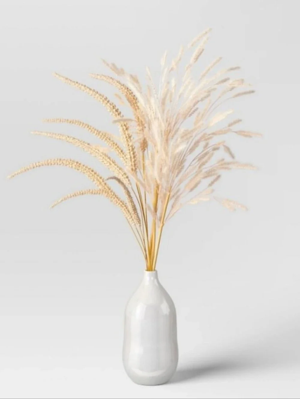 Threshold Wheat & Foxtail Luxe Pink Pampas Arrangement & Ceramic Vase